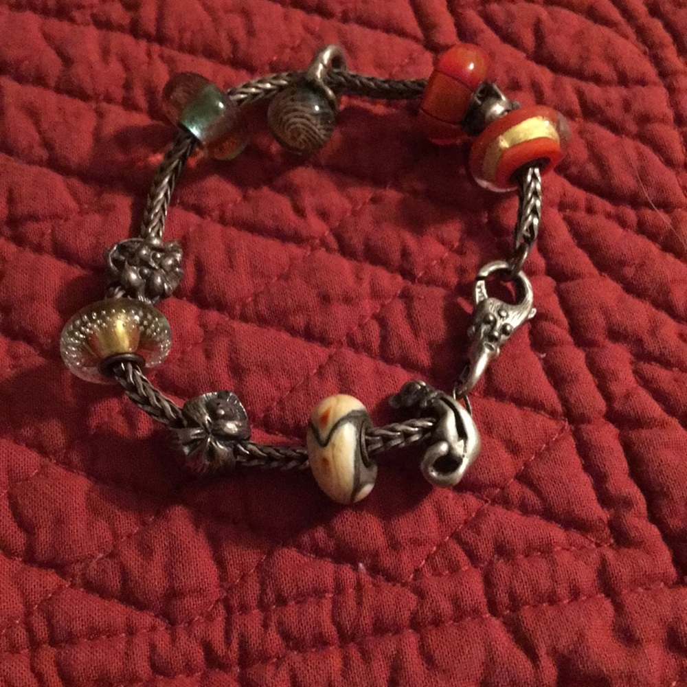 Trollbeads Bracelet,  10 Beads And Clasp
